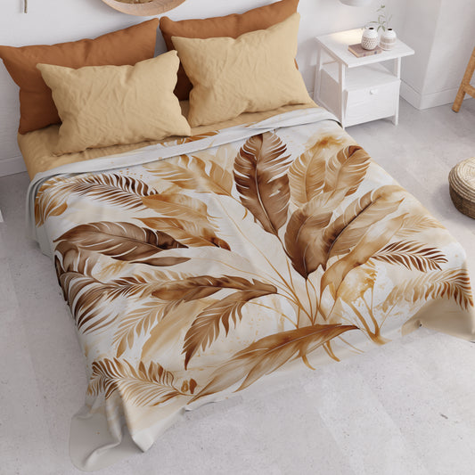 Copriletto Estivo, Coperta Leggera, Lenzuola Copriletto Palmwater Fango