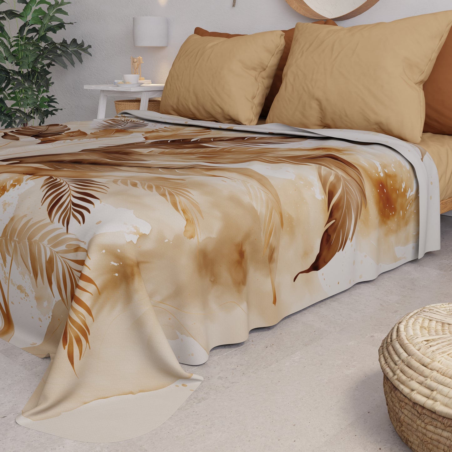 Boutis d'été, Couverture légère, Draps boutis Palmwater Boue
