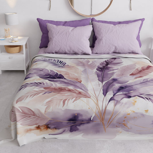 Copriletto Estivo, Coperta Leggera, Lenzuola Copriletto Palmwater Lilla