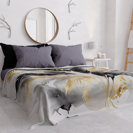 Copriletto Estivo, Coperta Leggera, Lenzuola Copriletto Palmwater Nero