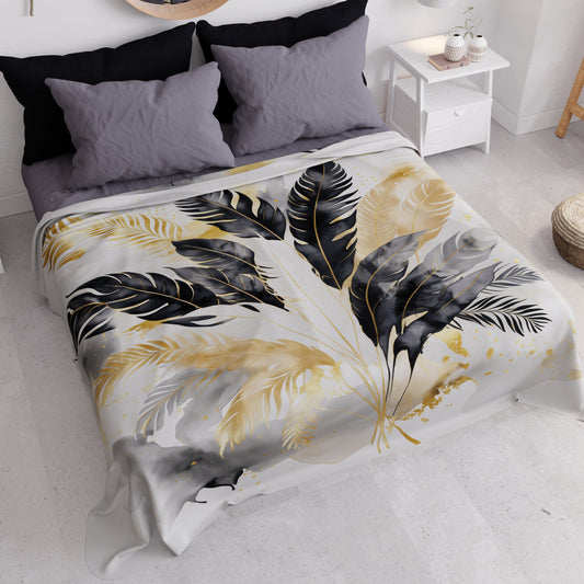 Copriletto Estivo, Coperta Leggera, Lenzuola Copriletto Palmwater Nero