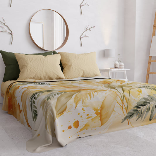 Copriletto Estivo, Coperta Leggera, Lenzuola Copriletto Palmwater Oliva