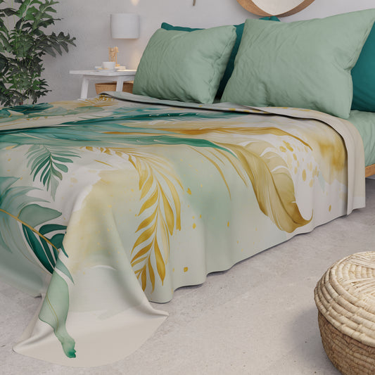 Copriletto Estivo, Coperta Leggera, Lenzuola Copriletto Palmwater Ottanio