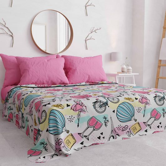Copriletto Estivo, Coperta Leggera, Lenzuola Copriletto Paris Chic