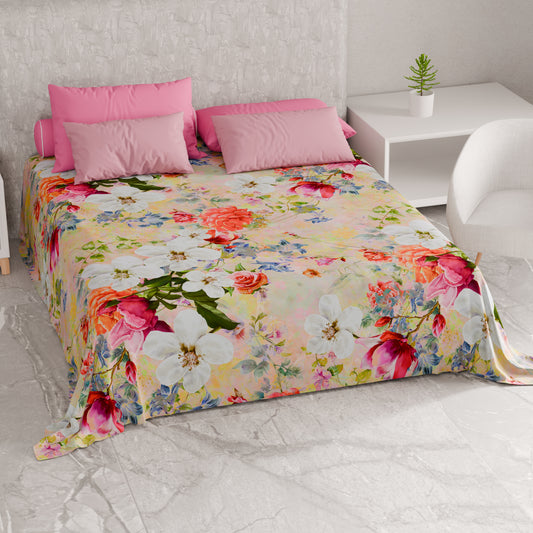 Telo Arredo Copridivano, Copriletto, Copritavolo e Copritutto in Microfibra | Fantasia Spring Colorful