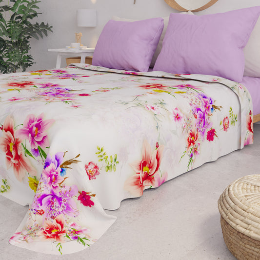Copriletto Estivo, Coperta Leggera, Lenzuola Copriletto, Spring Bianco