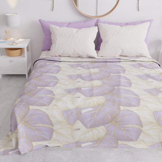 Copriletto Estivo, Coperta Leggera, Lenzuola Copriletto, Tropical Lilla e Oro