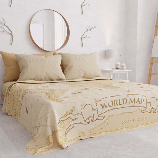 Copriletto Estivo, Coperta Leggera, Lenzuola Copriletto, World Beige