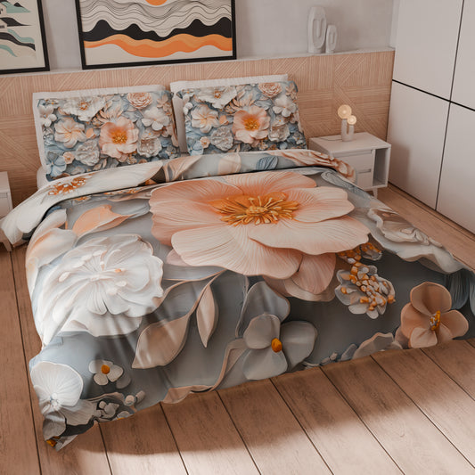 Housse de couette Double, Simple, Une place et demie, Floral 05-20