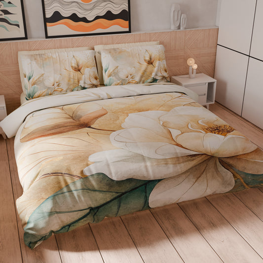 Housse de couette double, simple, une place et demie, florale F154