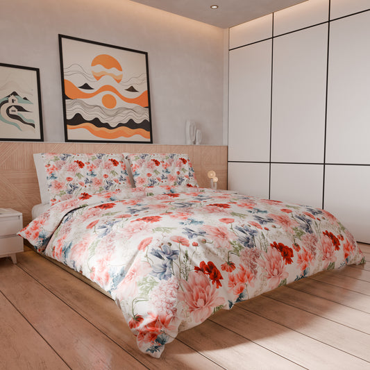 Housse de Couette Double, Simple, 1 Place et Demi, Florale 19-00