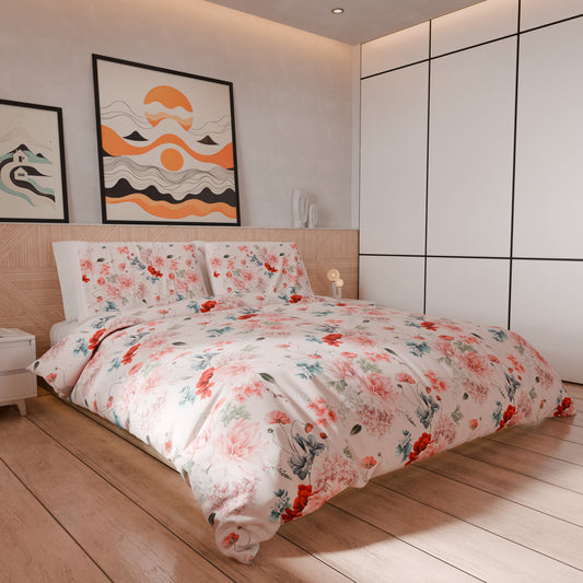 Housse de Couette Double, Simple, 1 Place et Demi, Florale 19-03