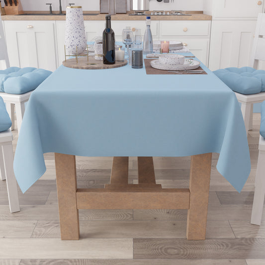 Tovaglia da Tavola in Cotone, Tovaglia Tinta Unita Azzurro