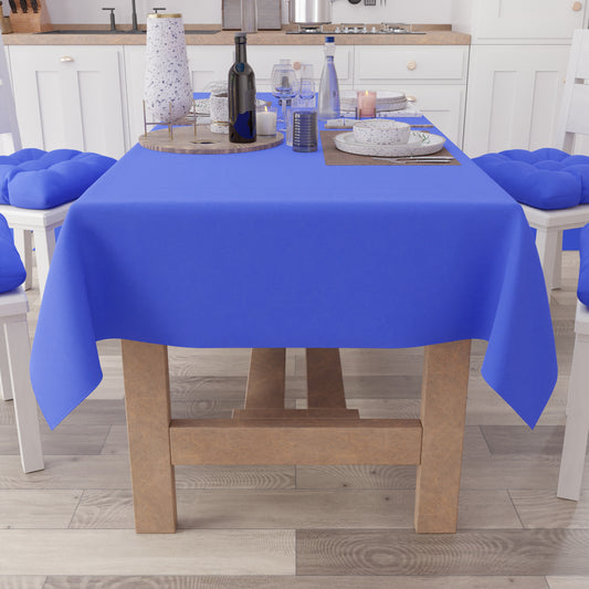 Tovaglia da Tavola in Cotone, Tovaglia Tinta Unita Blu Elettrico