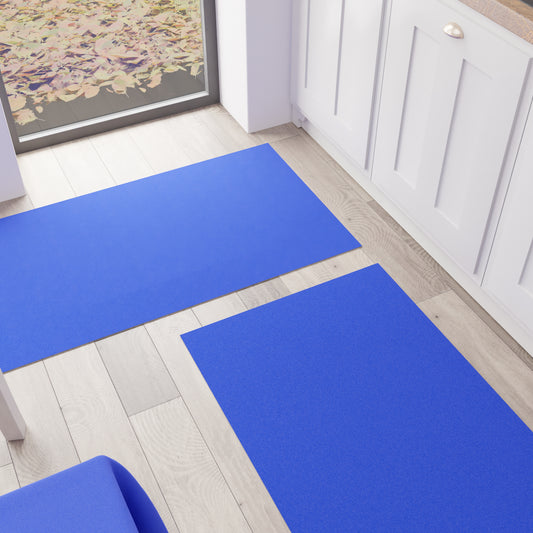 Tapis de cuisine, couloir de cuisine, uni Bleu électrique