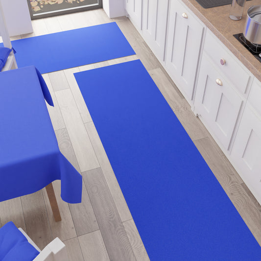 Tapis de cuisine, couloir de cuisine, uni Bleu électrique