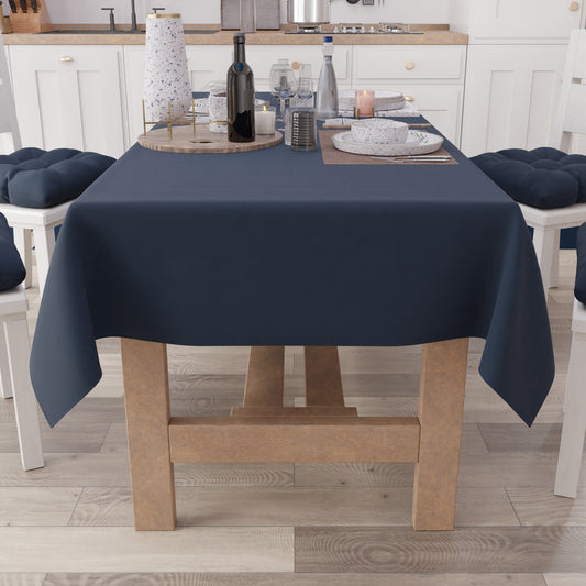 Tovaglia da Tavola in Cotone, Tovaglia Tinta Unita Blu Marino