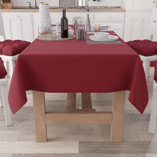 Tovaglia da Tavola in Cotone, Tovaglia Tinta Unita Bordeaux