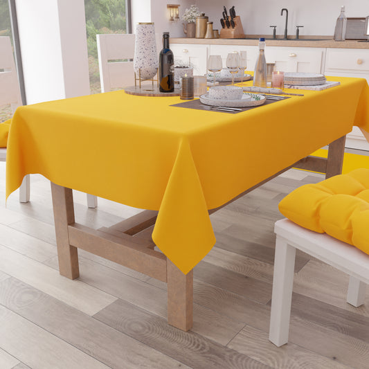 Tovaglia da Tavola in Cotone, Tovaglia Tinta Unita Giallo