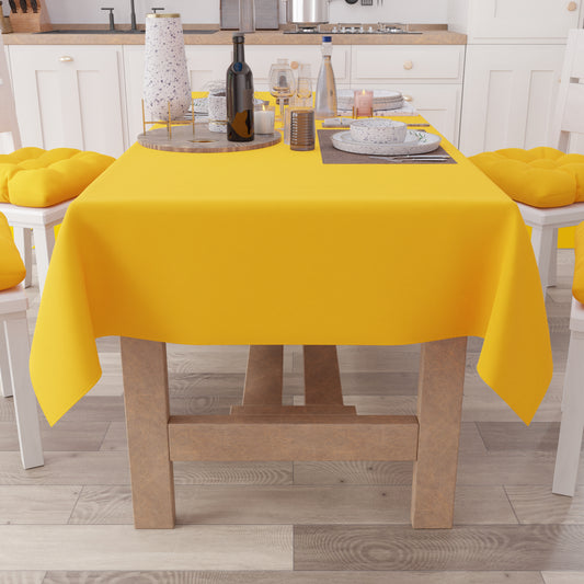 Tovaglia da Tavola in Cotone, Tovaglia Tinta Unita Giallo