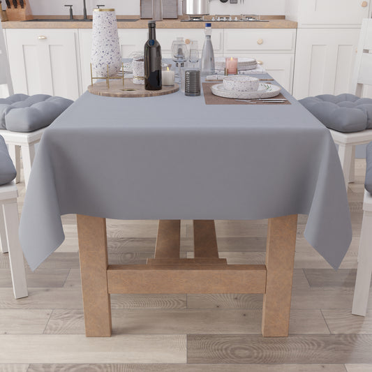 Tovaglia da Tavola in Cotone, Tovaglia Tinta Unita Grigio