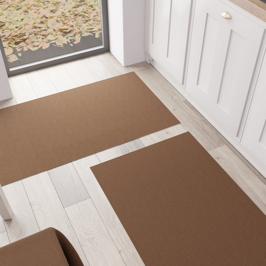 Tapis de cuisine, couloir de cuisine, uni Marron