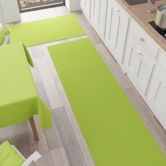 Tapis de cuisine, couloir de cuisine, uni vert clair
