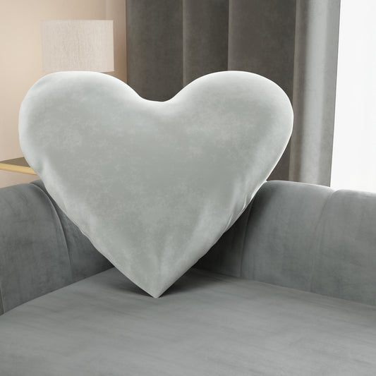 Cuscino Arredo Cuore Grigio Chiaro