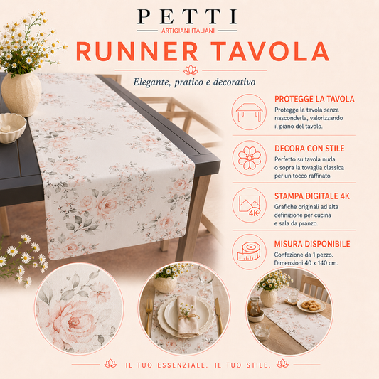 Runner Tavola, Tovaglia Runner, Runner Cucina Fruit - Cocco e Banana