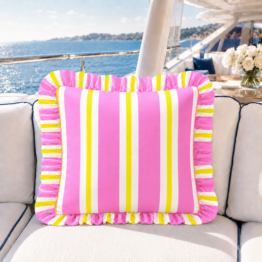 Cuscino Arredo con Rouches Mille Righe 13