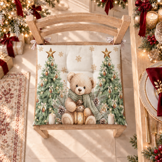 Cuscini per Sedie Natalizi Coprisedia Natalizi Teddy Gold