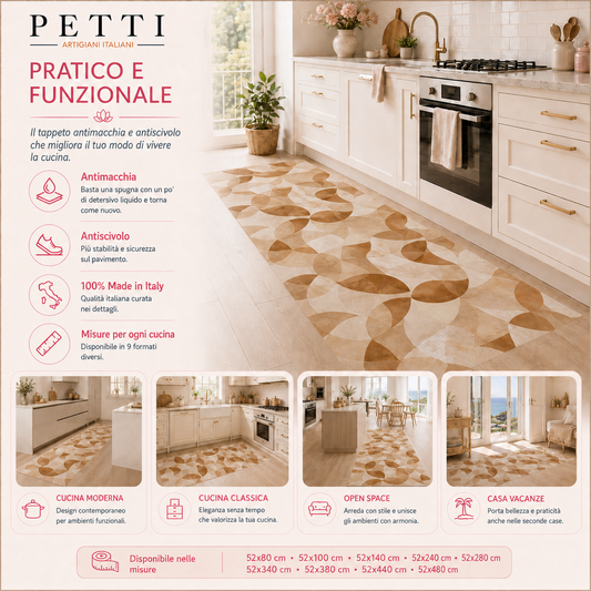 Tappeto Cucina Antiscivolo Passatoia Cucina lavabile, Cucina Geo - Cerchio Blu