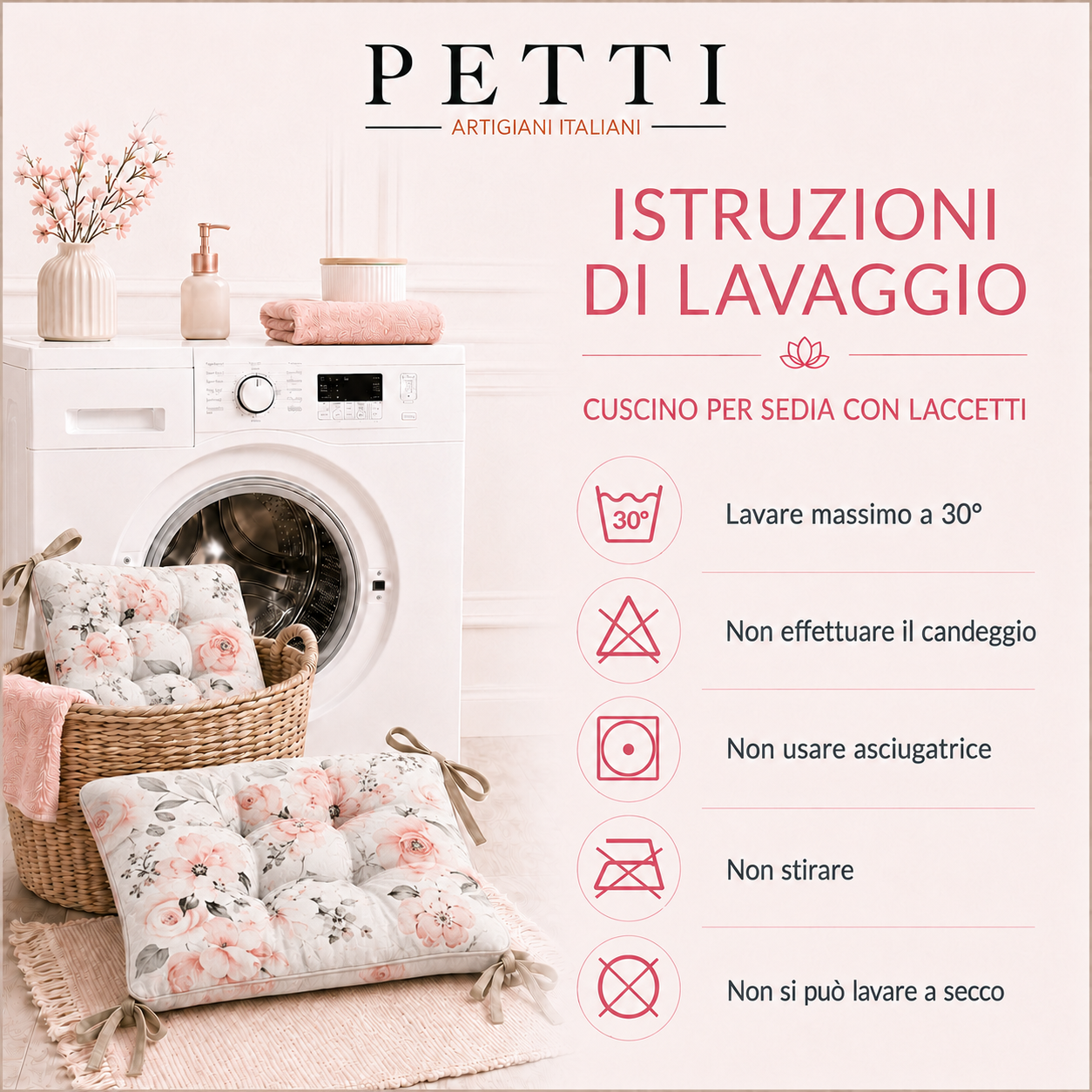 Cuscini per Sedie Coprisedia 6 Pezzi Geo Cerchio Beige