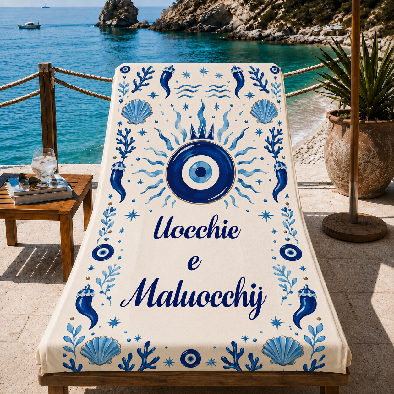 Telo Mare Microfibra, Asciugamano Mare, Telo per Lettino Maluocchie