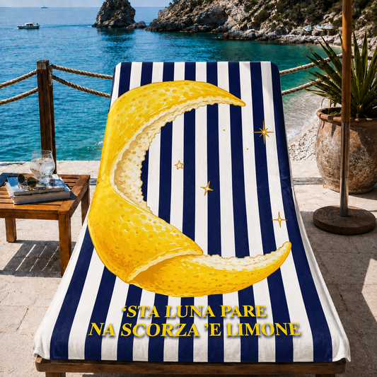Telo Mare Microfibra, Asciugamano Mare, Telo per Lettino Sta Luna.