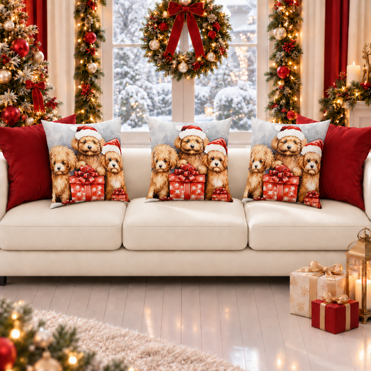 Coussins, Housses de coussin pour canapé, Coussins décoratifs de Noël Chien