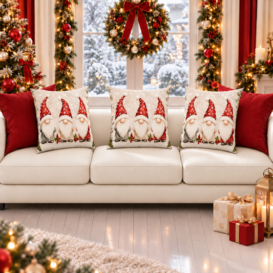 Coussins, Housses de coussin pour canapé, Coussins décoratifs de Noël Gnome 03