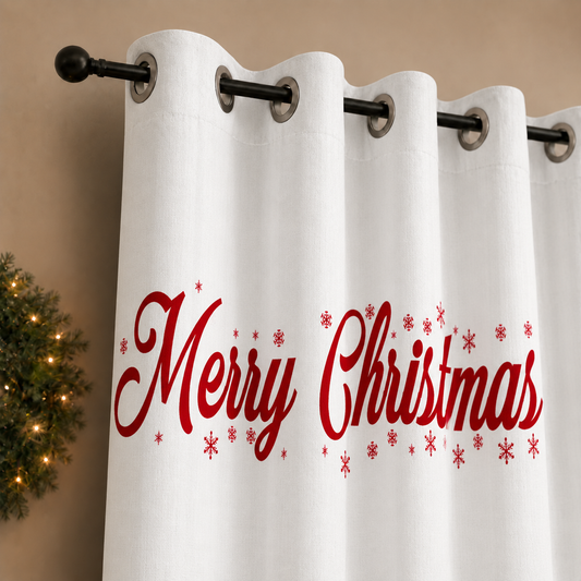 Tenda Arredo da Interno a Pannelli con Anelli Merry Christmas