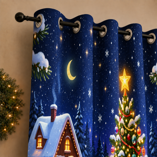 Tenda Arredo da Interno a Pannelli con Anelli Noel Land 02