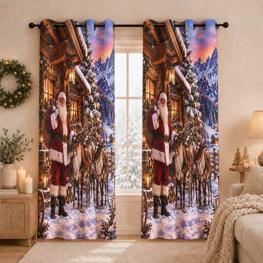 Tenda Arredo da Interno a Pannelli con Anelli Noel Land 03