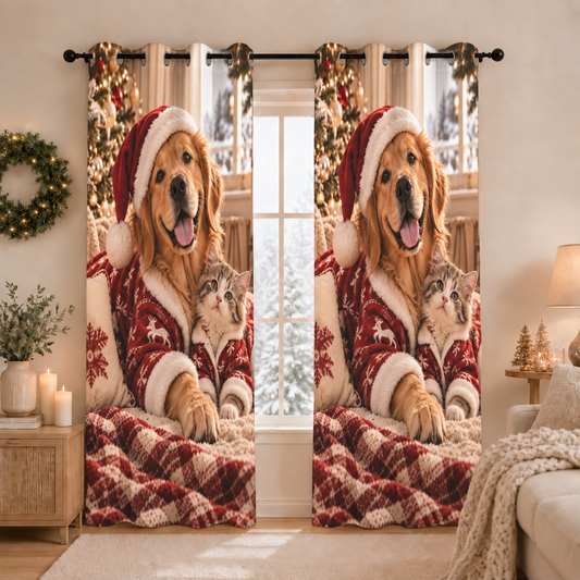 Tenda Arredo da Interno a Pannelli con Anelli Xmas Friends
