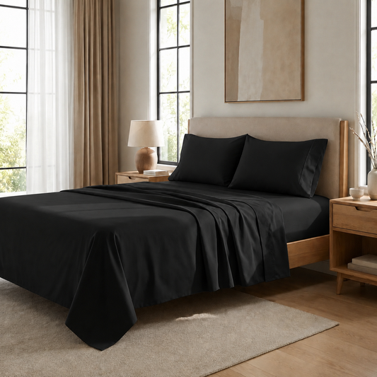 Percale sheets, Black cotton double sheets