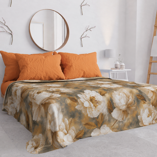 Copriletto Estivo, Coperta Leggera, Lenzuola Copriletto Delicate Peony.