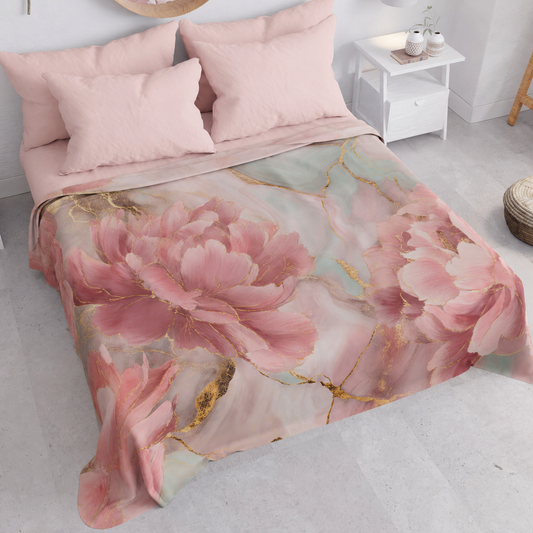 Copriletto Estivo, Coperta Leggera, Lenzuola Copriletto Petal Stone.