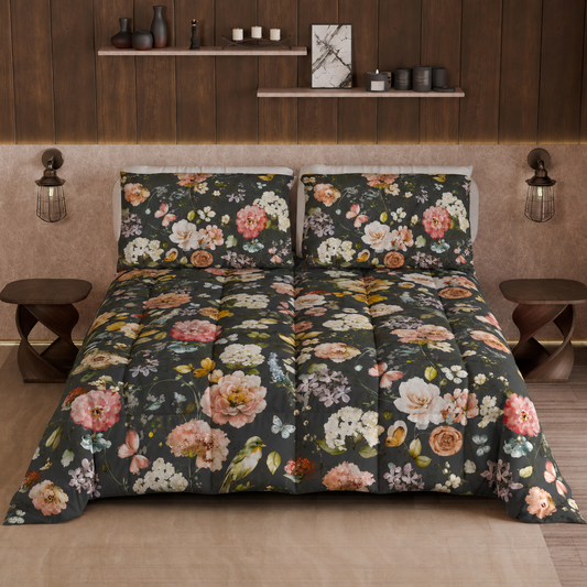 Piumone, Trapunta Matrimoniale, Singola, Piazza e Mezza, Floreale 06 01