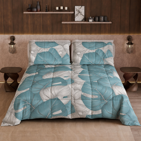 Duvet, Double, Single, Square and Half Quilt, Tropical 05 Light Blue
