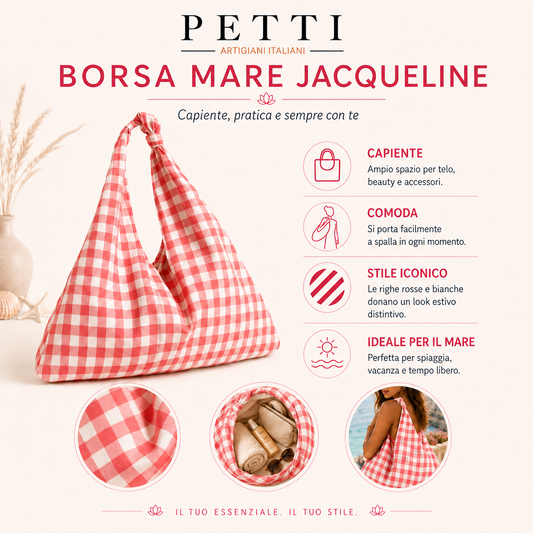 Borsa Modello Jacqueline A Quadretti Marrone