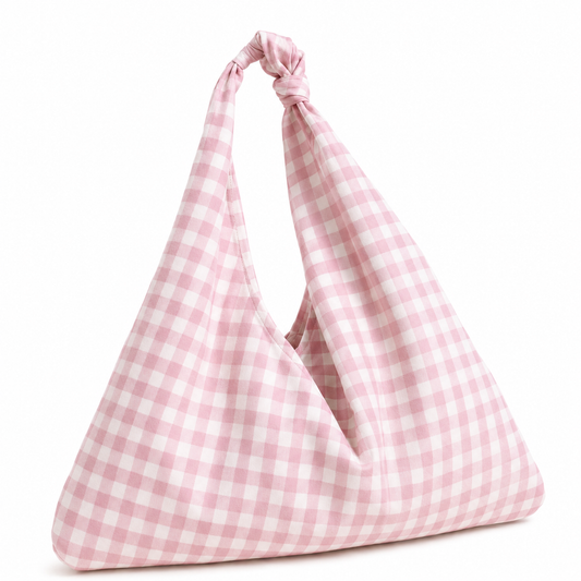 Borsa Modello Jacqueline A Quadretti Cipria Chiaro