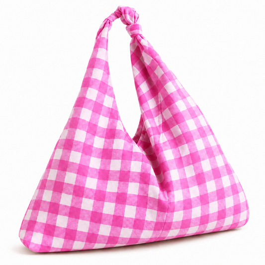 Borsa Modello Jacqueline A Quadretti Fucsia