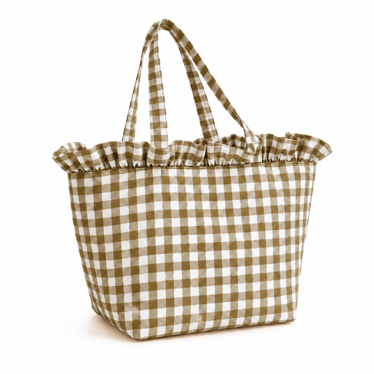 Borsa Modello Diora A Quadretti Fango